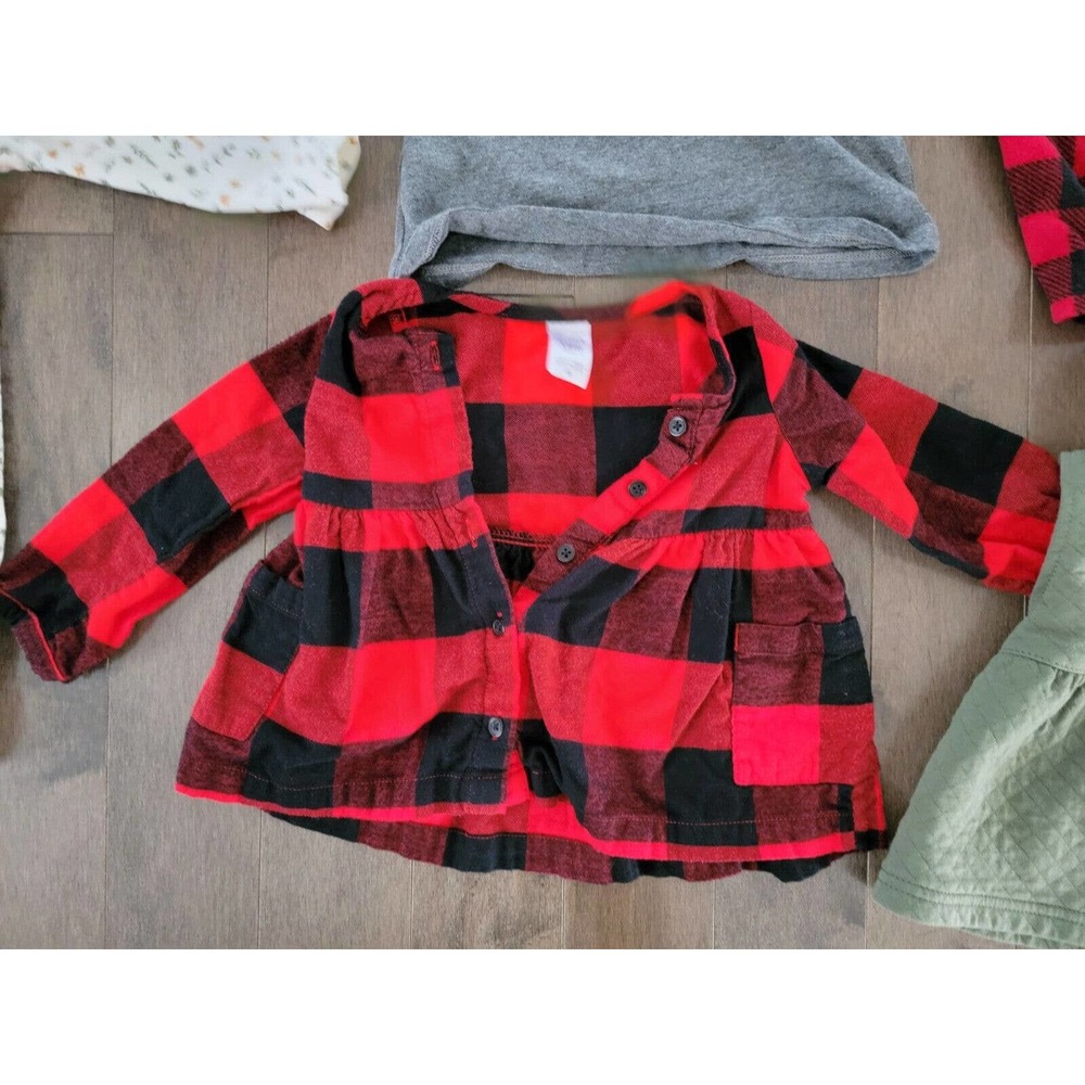 Baby Girl Clothes LOT Bundle Carters 6-12 Month Christmas Xmas Outfits Vest - Picture 5 of 11
